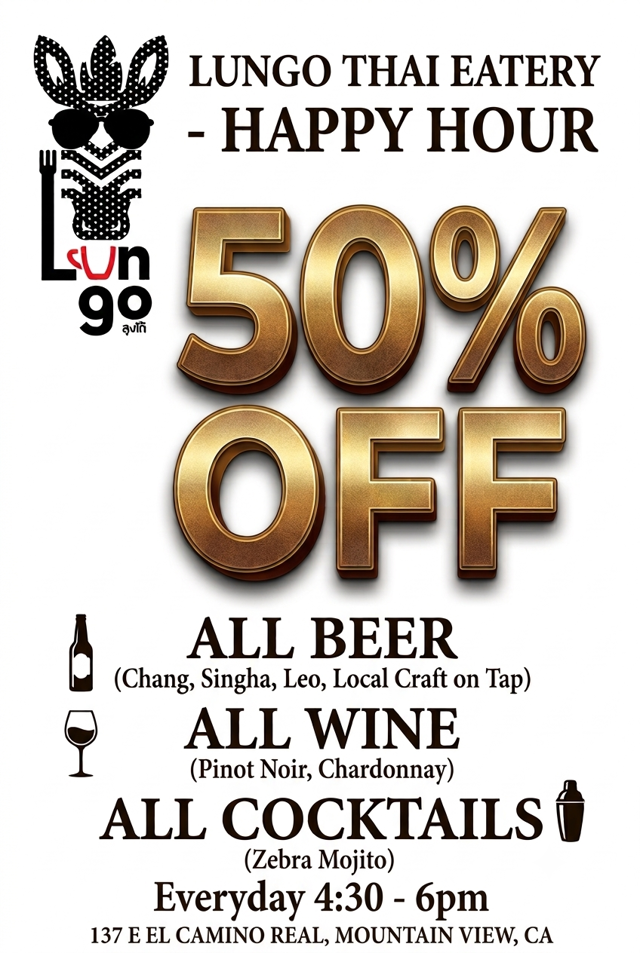 Happy Hour at Lungo Thai Eatery