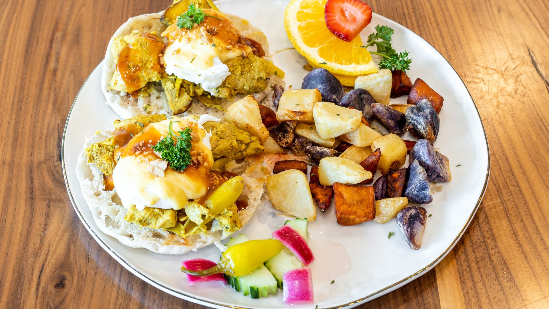 Satay Chicken Benedict