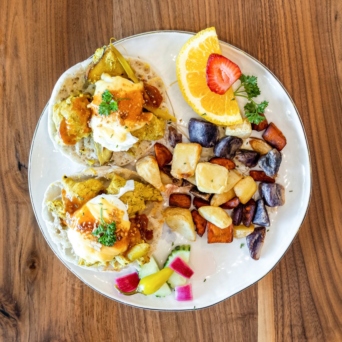 Satay Chicken Benedict