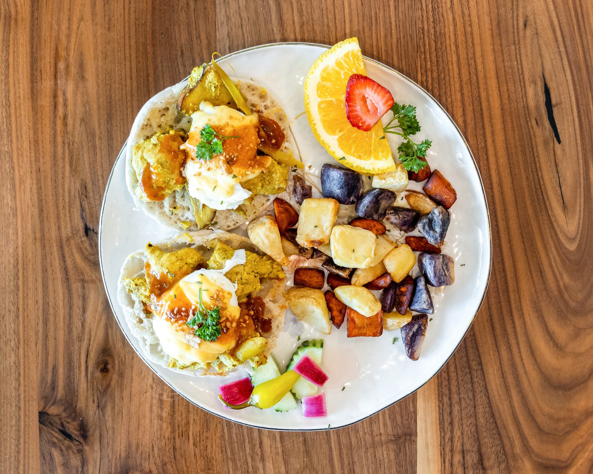 Satay Chicken Benedict